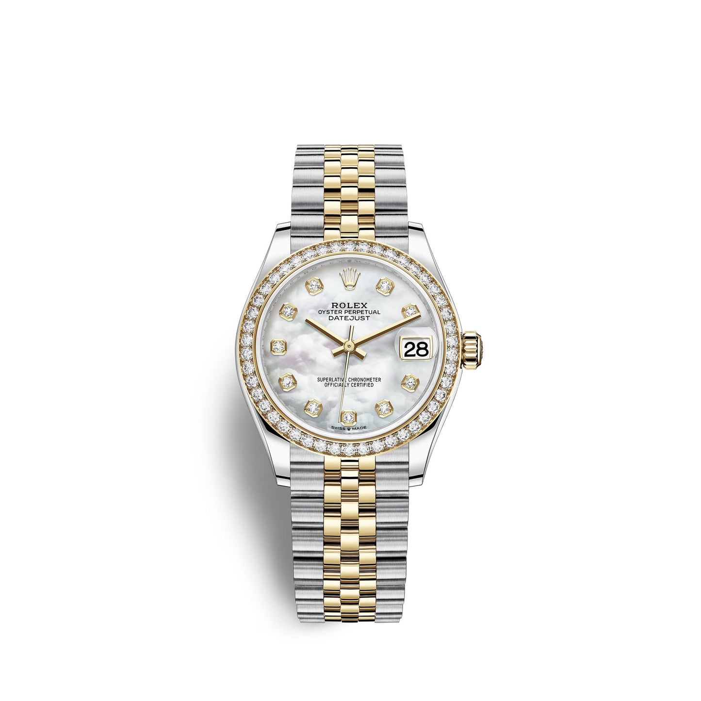 Datejust 31, Oystersteel, 18kt Yellow Gold and diamonds, Ref# 278383RBR-0028