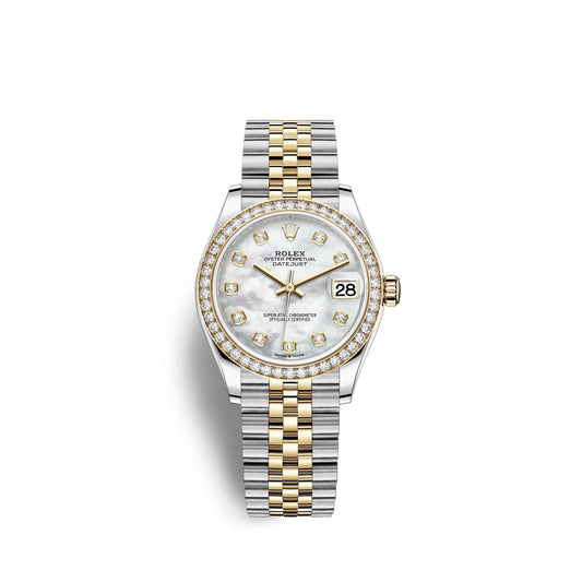Datejust 31, Oystersteel, 18kt Yellow Gold and diamonds, Ref# 278383RBR-0028