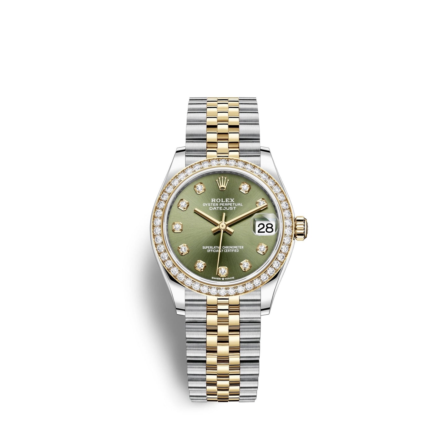 Datejust 31, Oystersteel, 18kt Yellow Gold and diamonds, Ref# 278383RBR-0030