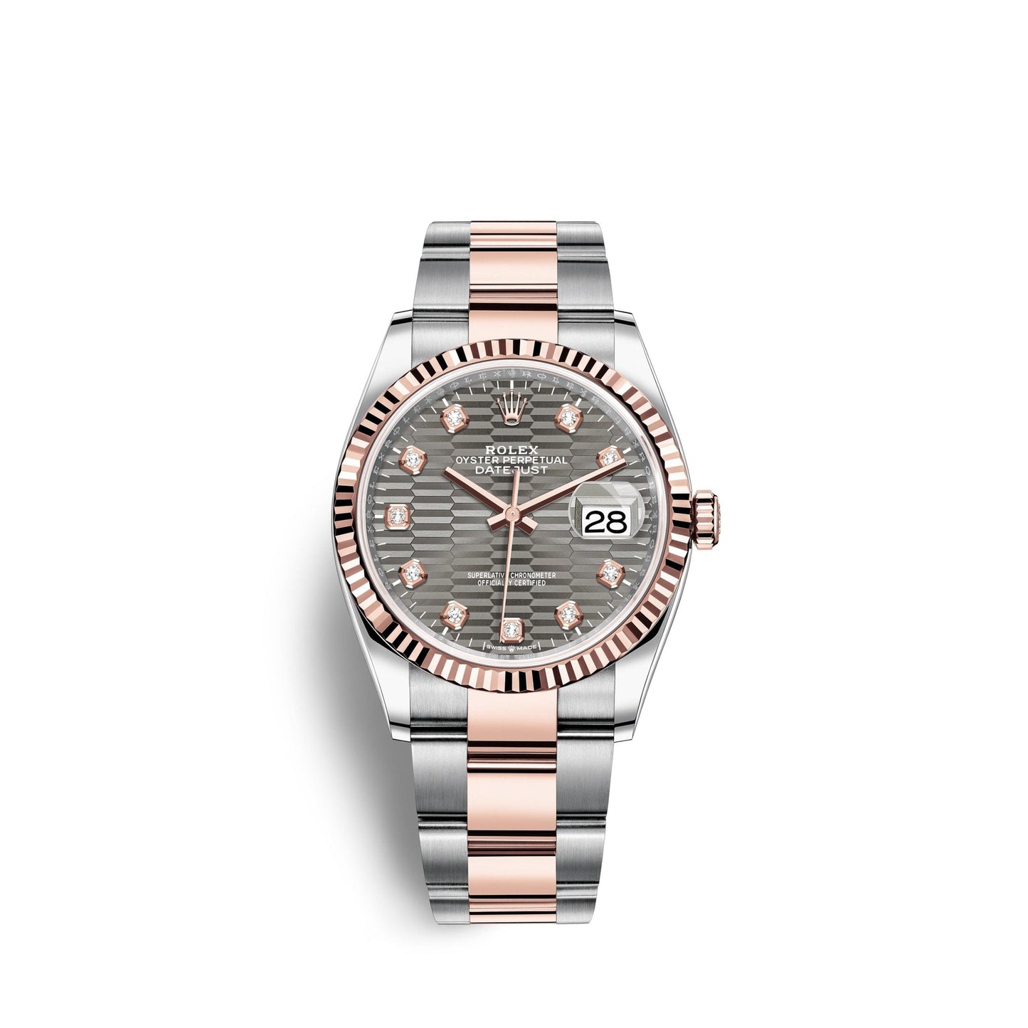 Datejust 36mm, Oystersteel and 18k Everose Gold, Ref# 126231-0042