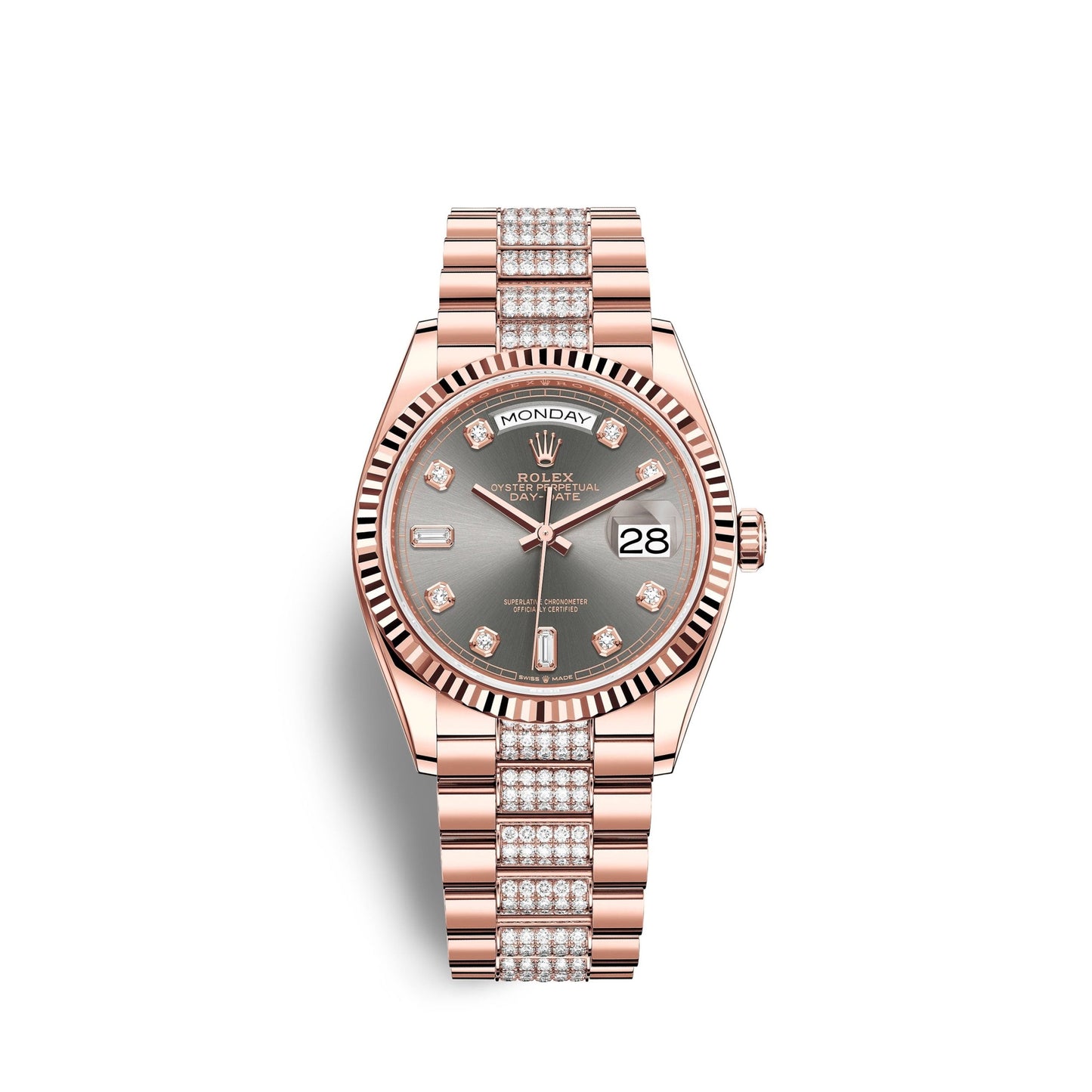 Day-Date, 36mm, 18k Everose Gold, Ref# 128235-0051