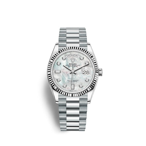 Day-Date, 36mm, Platinum, Ref# 128236-0002