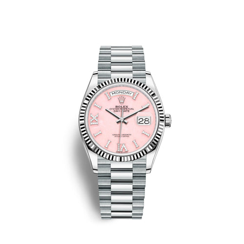 Day-Date, 36mm, Platinum, Ref# 128236-0006
