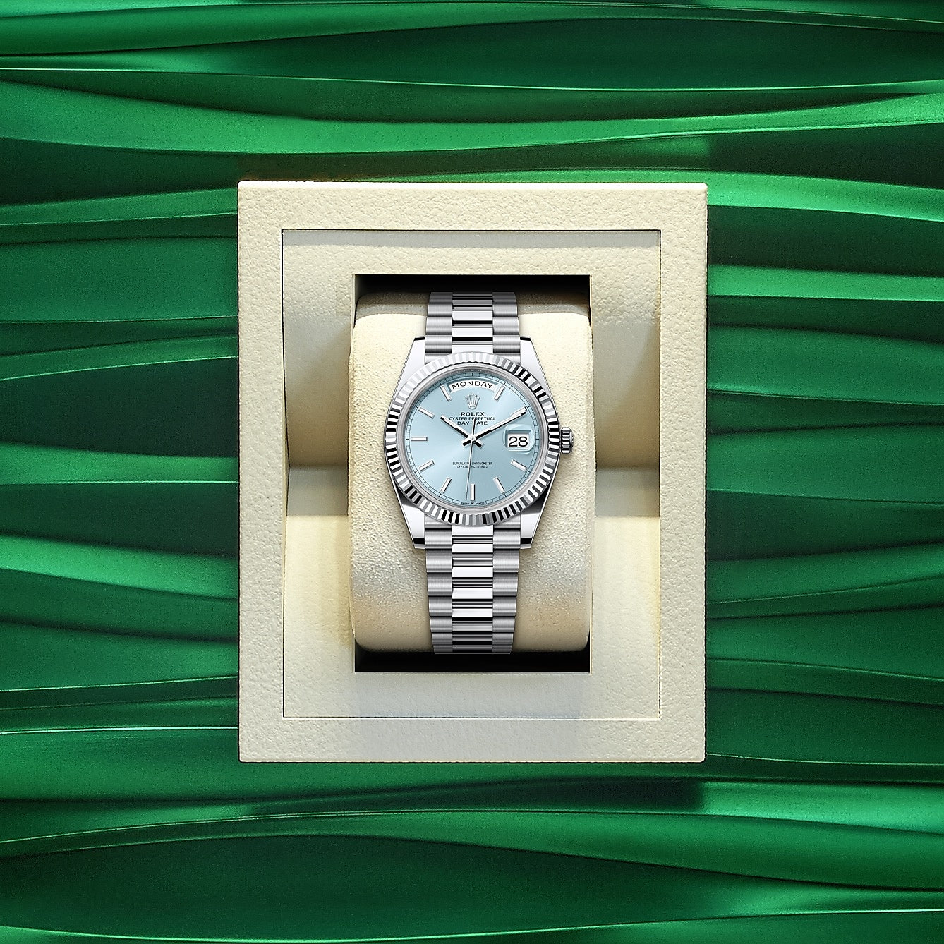 Day-Date 40, Platinum, 40mm, Ref# 228236-0018