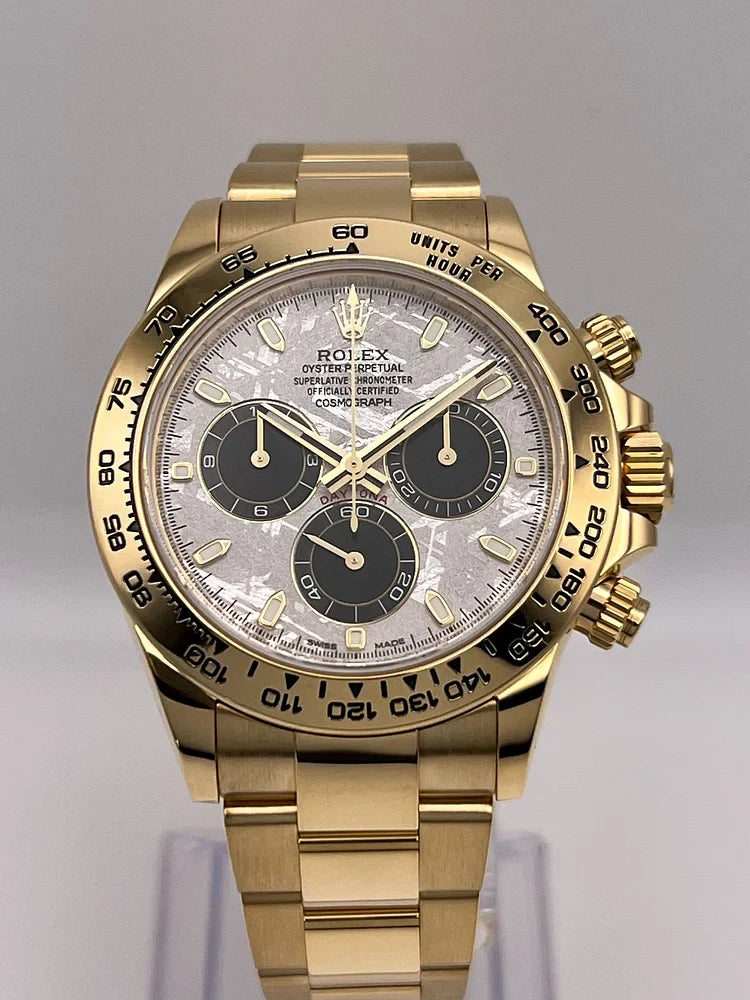 Daytona Yellow Gold Meteorite &amp; Black Dial 116508