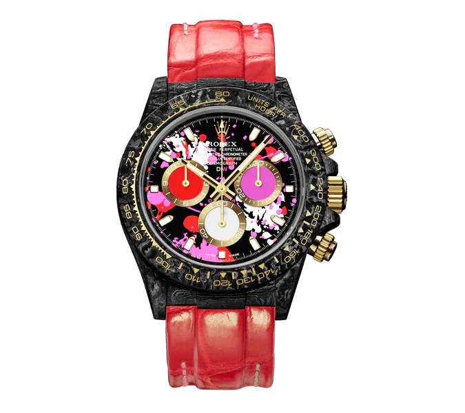 Diw Daytona motley red 40mm oyster black