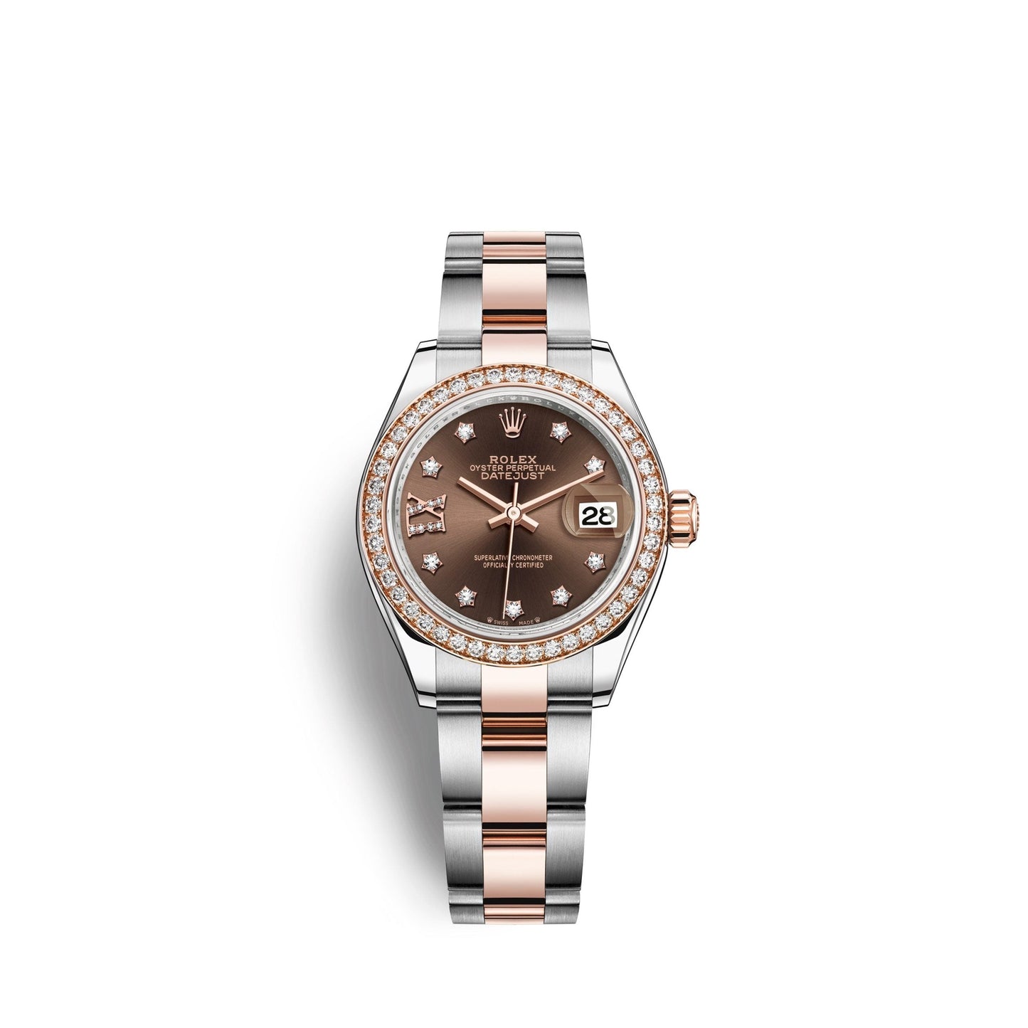 Lady-Datejust 28, Oystersteel and 18k Everose Gold, Ref# 279381RBR-0004