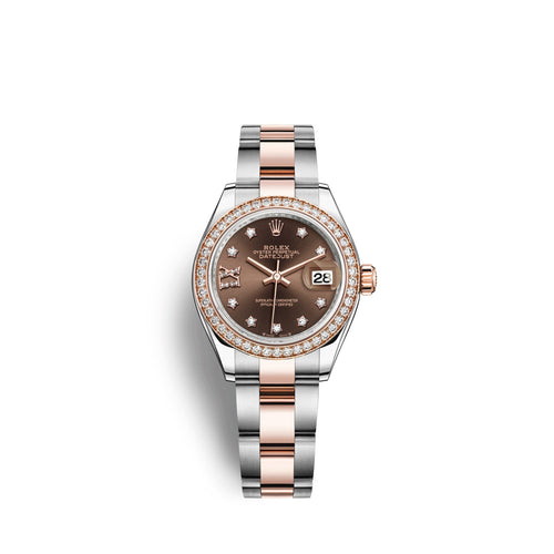 Lady-Datejust 28, Oystersteel and 18k Everose Gold, Ref# 279381RBR-0004