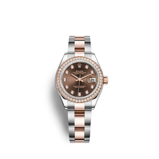 Lady-Datejust 28, Oystersteel and 18k Everose Gold, Ref# 279381RBR-0012