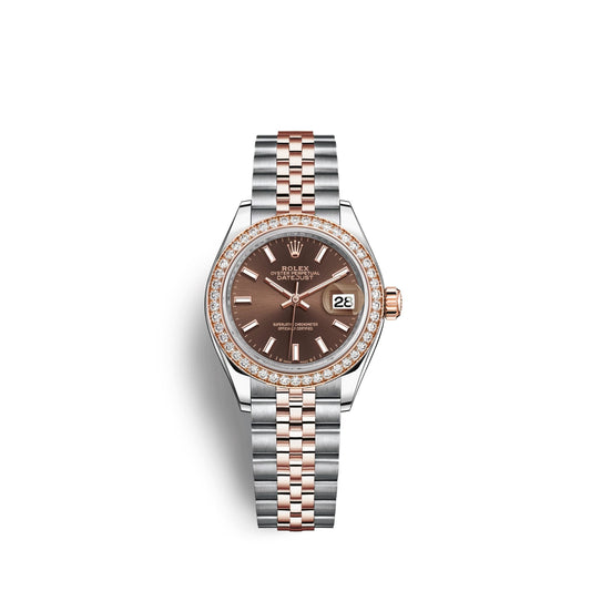 Lady-Datejust 28, Oystersteel and 18k Everose Gold, Ref# 279381RBR-0017