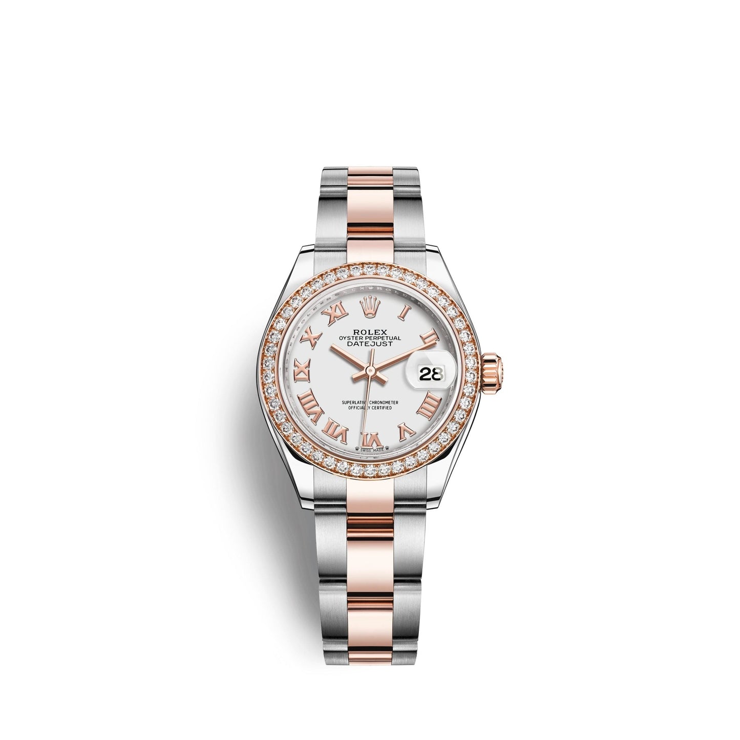 Lady-Datejust 28, Oystersteel and 18k Everose Gold, Ref# 279381RBR-0022
