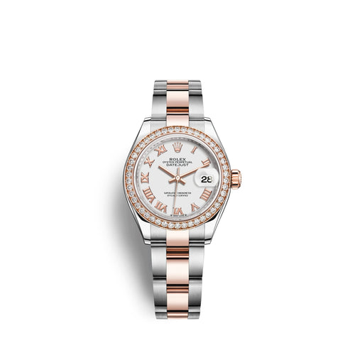 Lady-Datejust 28, Oystersteel and 18k Everose Gold, Ref# 279381RBR-0022