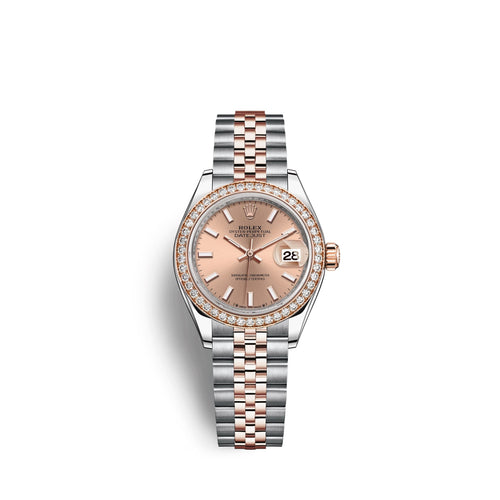 Lady-Datejust 28, Oystersteel and 18k Everose Gold, Ref# 279381RBR-0023