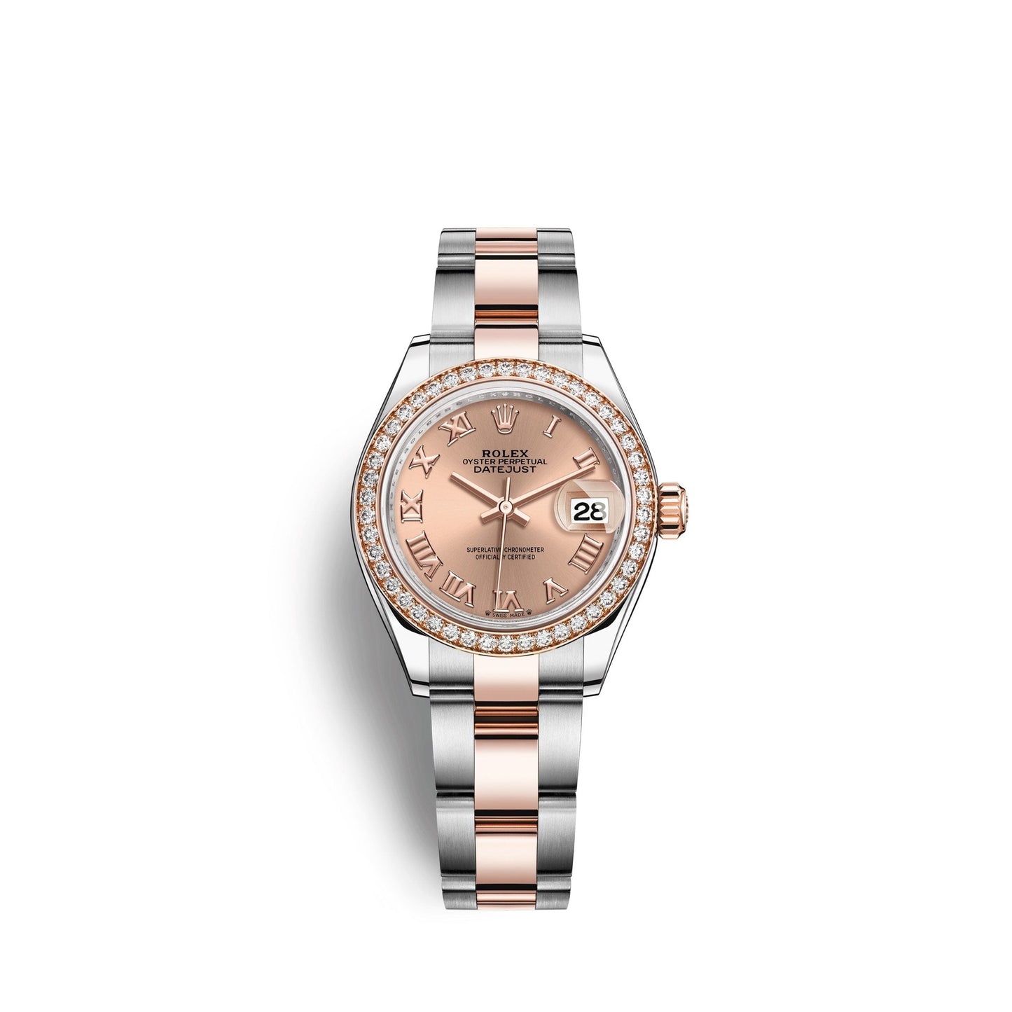 Lady-Datejust 28, Oystersteel and 18k Everose Gold, Ref# 279381RBR-0026