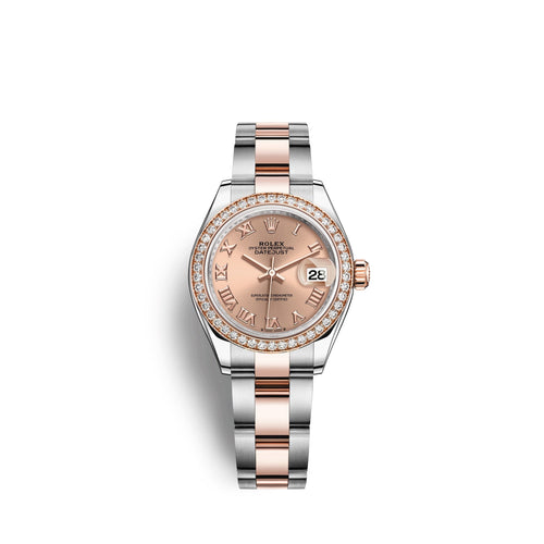 Lady-Datejust 28, Oystersteel and 18k Everose Gold, Ref# 279381RBR-0026