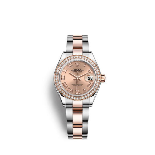 Lady-Datejust 28, Oystersteel and 18k Everose Gold, Ref# 279381RBR-0026