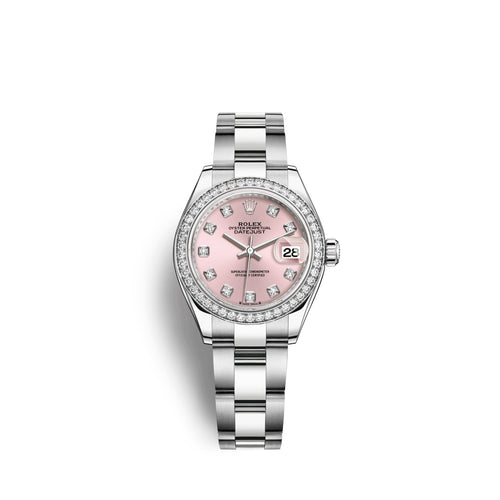 Lady-Datejust 28, Oystersteel and 18k White Gold, Ref# 279384RBR-0004