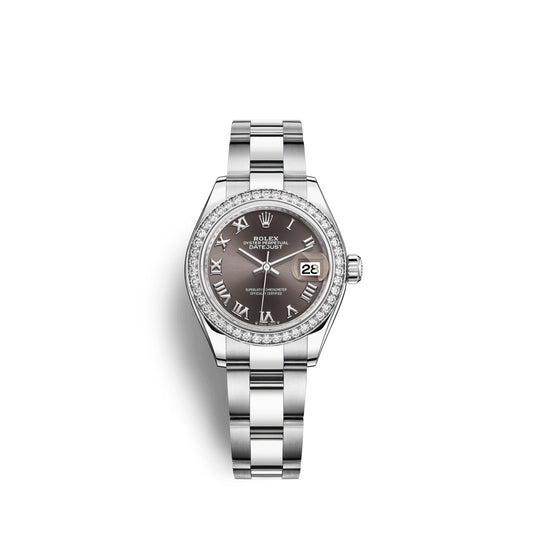 Lady-Datejust 28, Oystersteel and 18k White Gold, Ref# 279384RBR-0016