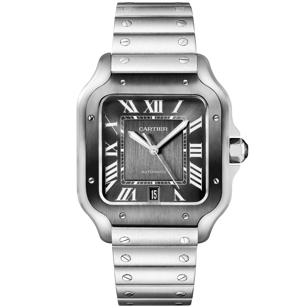 Santos de Cartier Large Steel & ADLC Grey Dial Men’s Automatic Watch